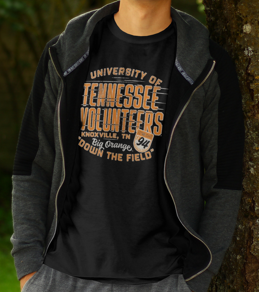 University Of Tennessee Volunteers Knoxville Big Orange Down The Field Established 94 T-Shirt