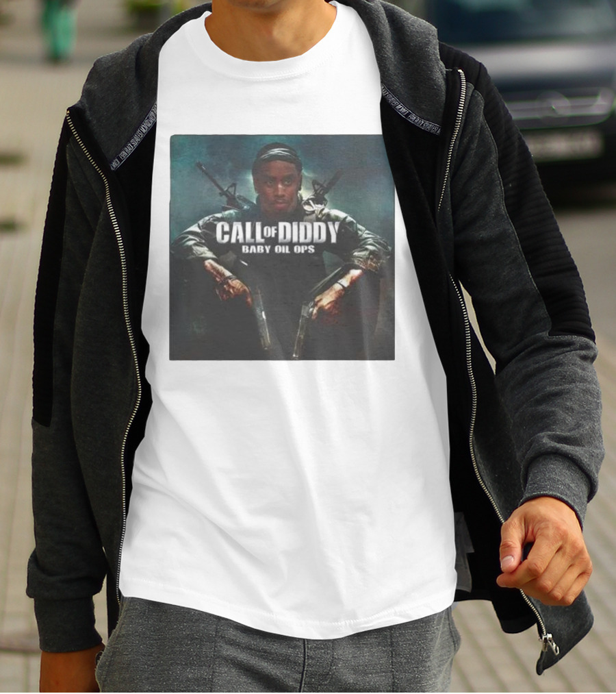 Call Of Diddy Baby Oil Ops Parody Game Soldier Image T-Shirt