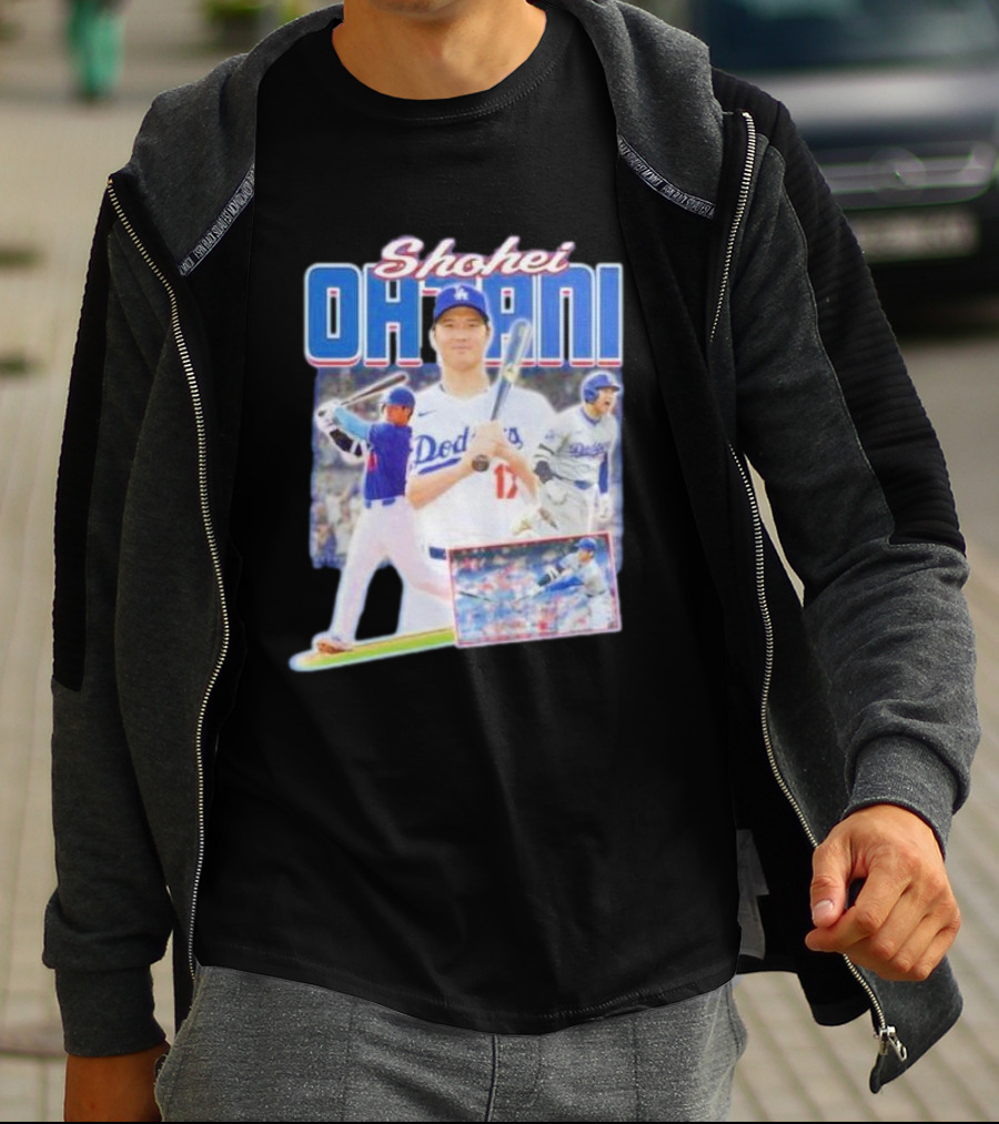 Shohei Ohtani Dodgers Baseball Collage T-Shirt
