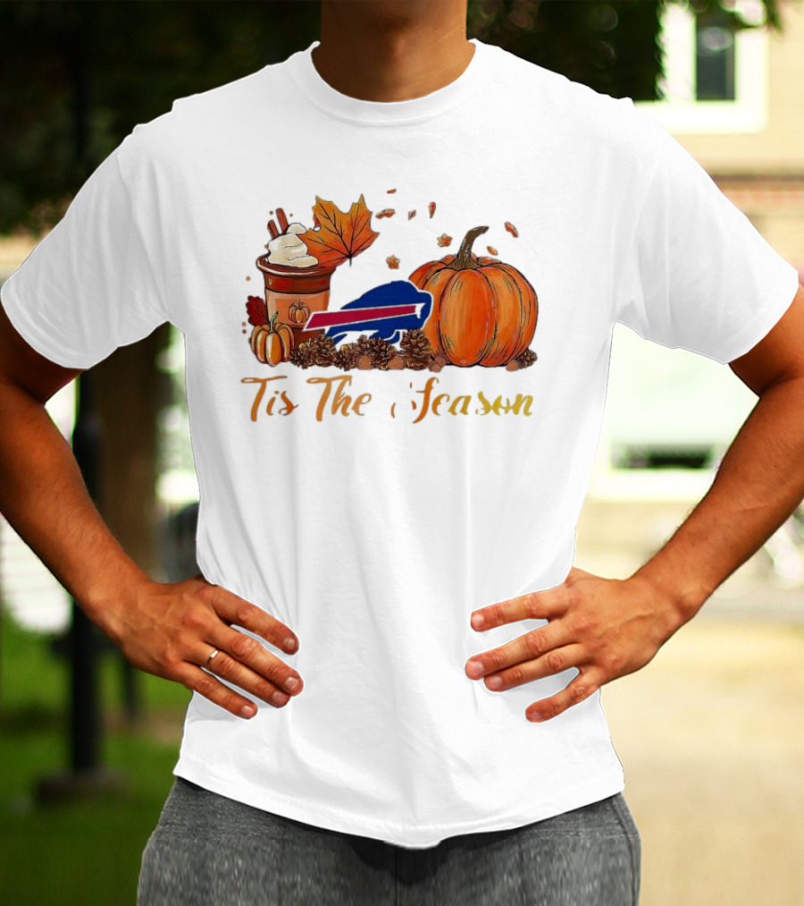 Buffalo Bills Tis The Season Pumpkin Latte Autumn Football T-Shirt