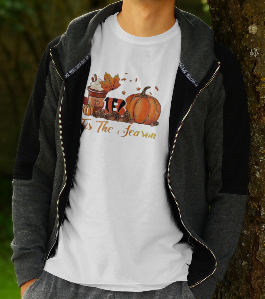 Cincinnati Bengals Tis The Season Pumpkin Latte Autumn T-Shirt