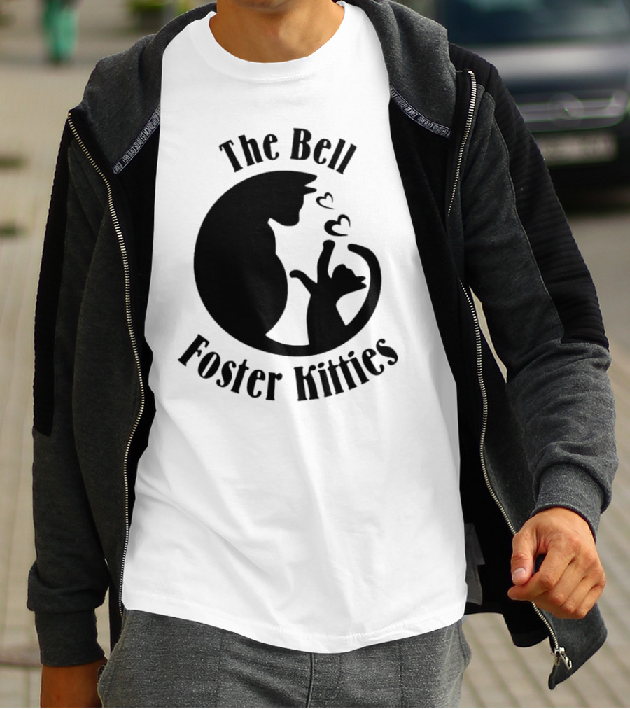 The Bell Foster Kitties Cat Silhouette With Hearts T-Shirt