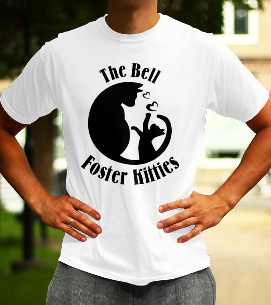 The Bell Foster Kitties Cat Silhouette With Hearts T-Shirt
