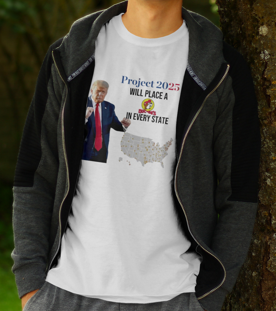 Project 2025 Will Place A Buc-ee's In Every State Map T-Shirt