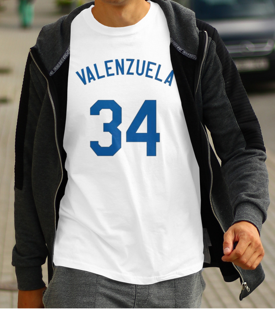 Valenzuela 34 Los Angeles Dodgers Fernando Valenzuela Iconic Baseball Jersey Number T-Shirt