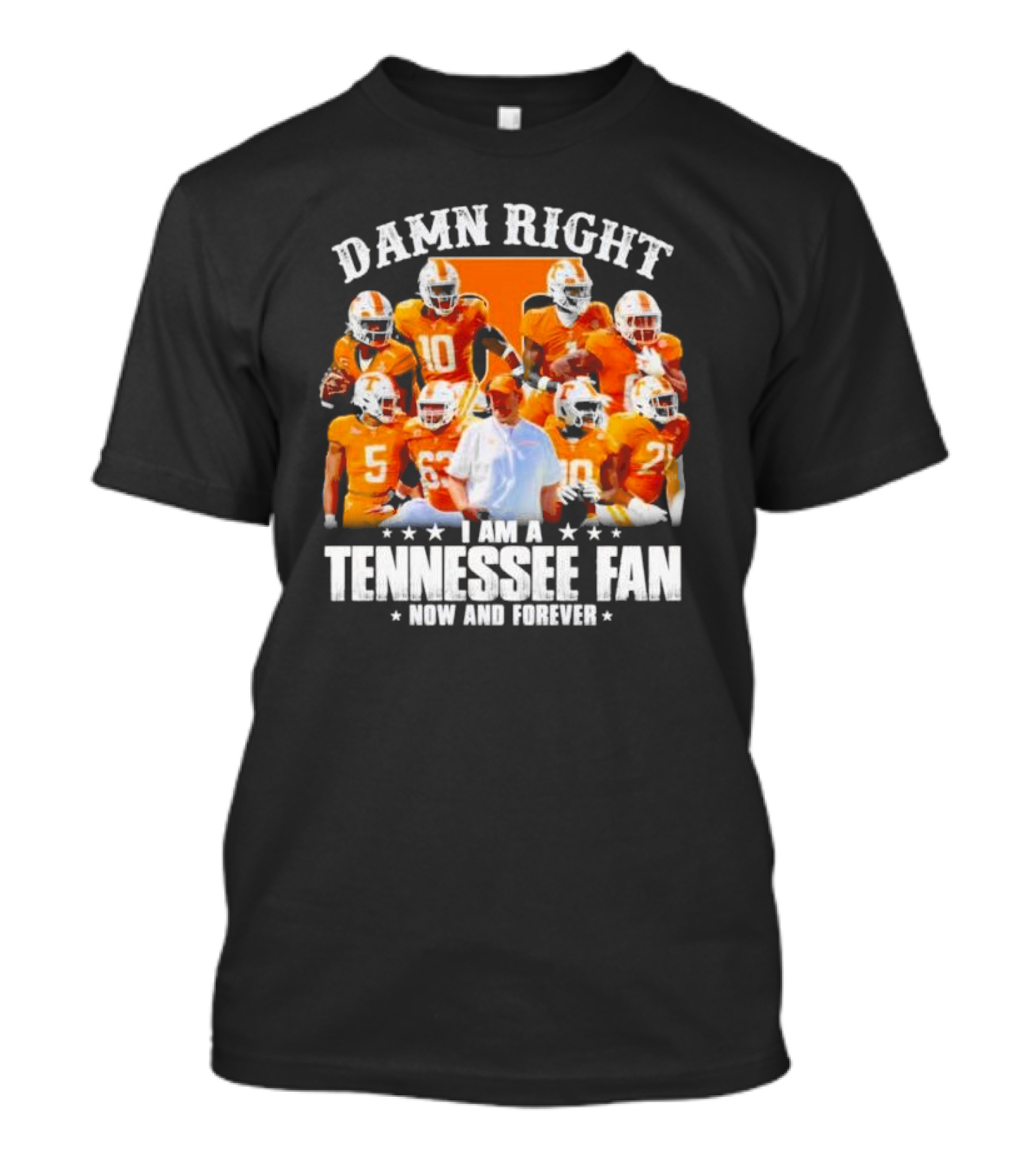 Damn Right I Am A Tennessee Fan Now And Forever T-Shirt