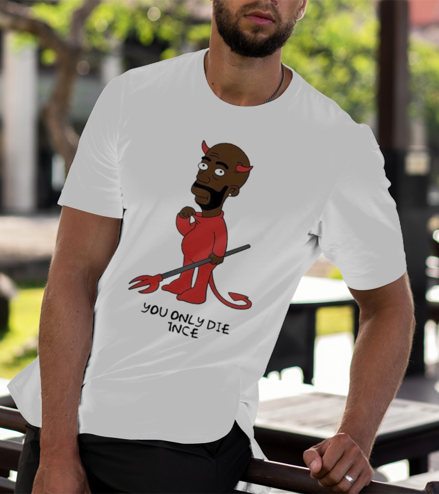 Freddie Gibbs Gibbsons You Only Die 1Nce Devil Cartoon Character T-Shirt