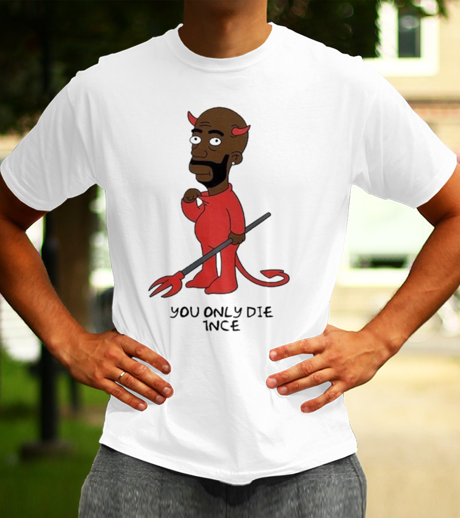 Freddie Gibbs Gibbsons You Only Die 1Nce Devil Cartoon Character T-Shirt