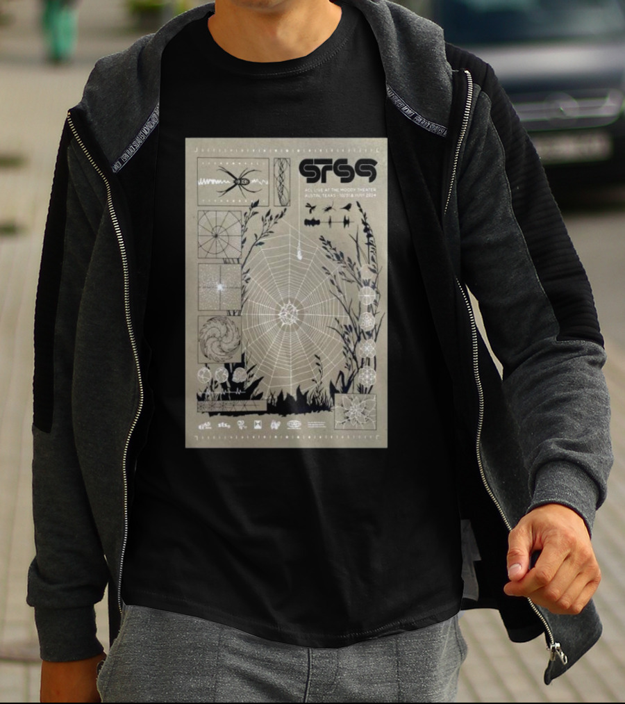 STS9 ACL Live At Moody Theater Austin Texas Spider Web Imagery October 31 November 1 T-Shirt