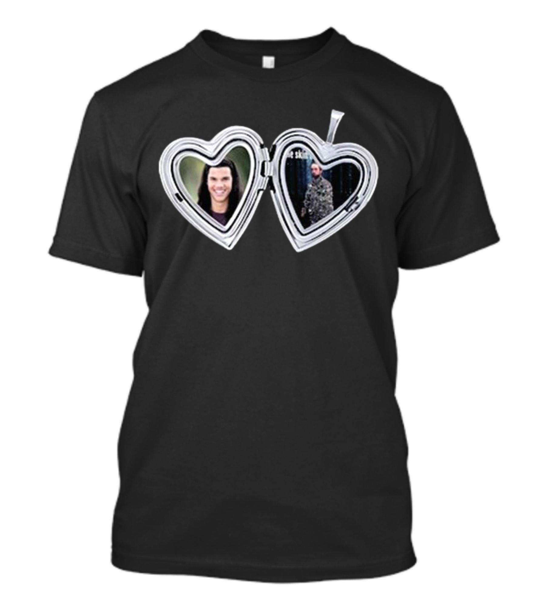 Taylor Lautner Cullen Heart Locket Twilight Charm T-Shirt