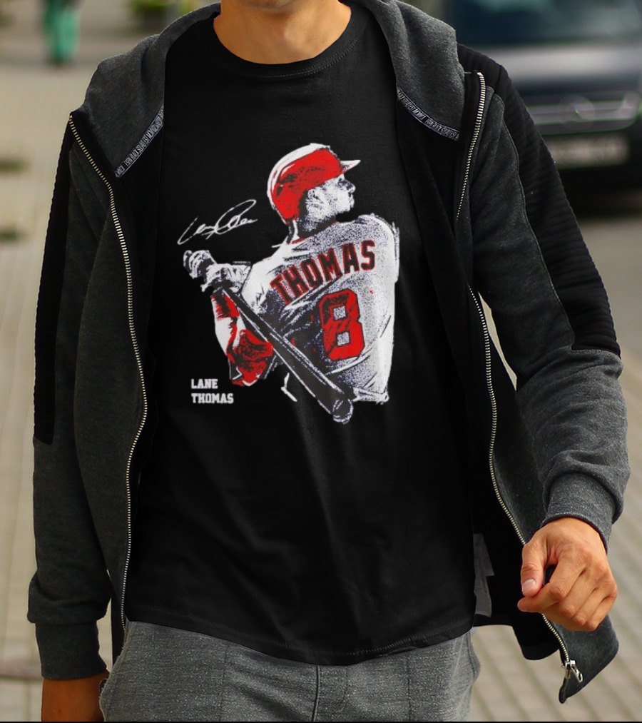 Lane Thomas Cleveland Guardians Baseball Jersey Signature Design 8 T-Shirt