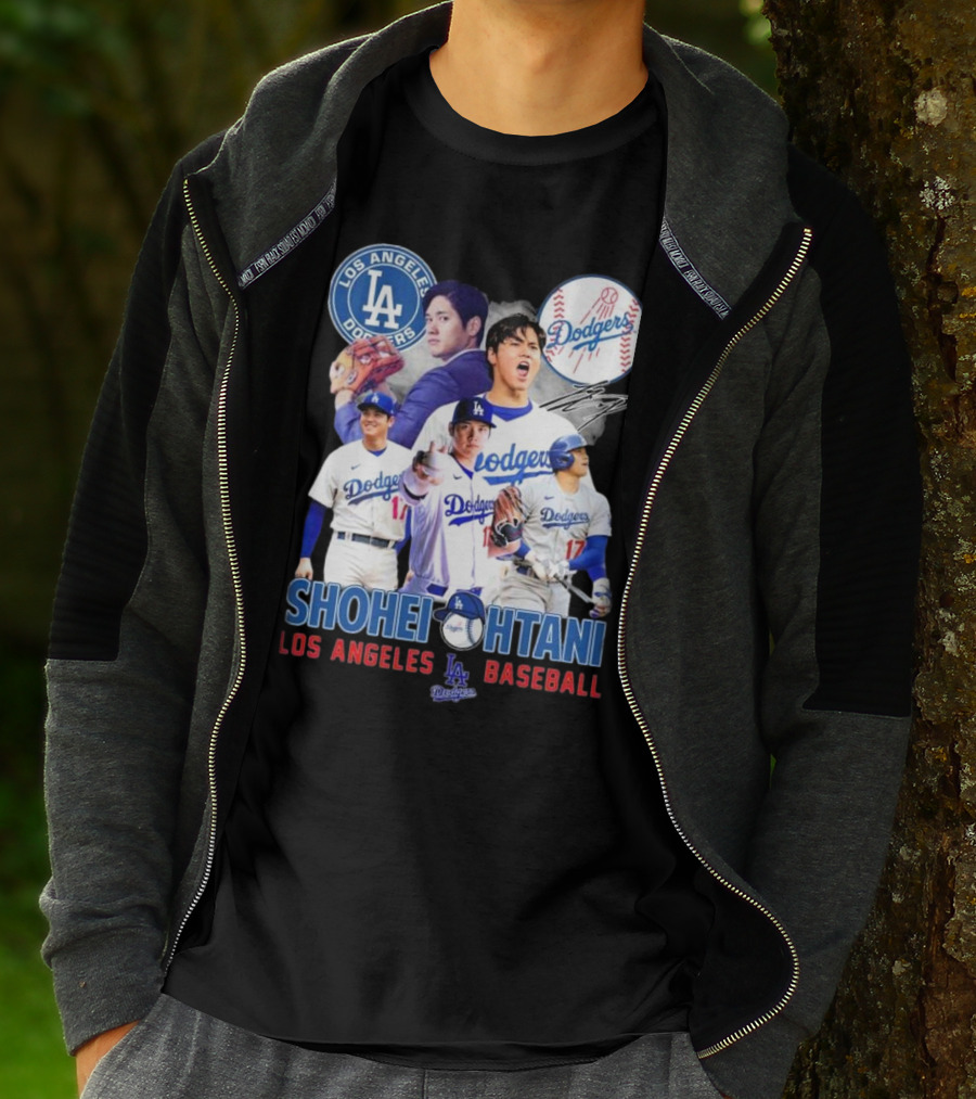 Los Angeles Dodgers Shohei Ohtani Baseball MVP Signature T-Shirt