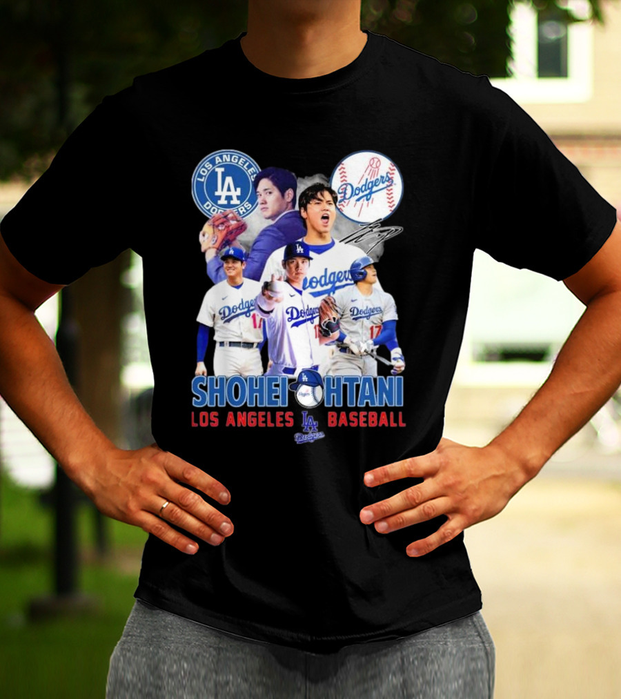 Los Angeles Dodgers Shohei Ohtani Baseball MVP Signature T-Shirt