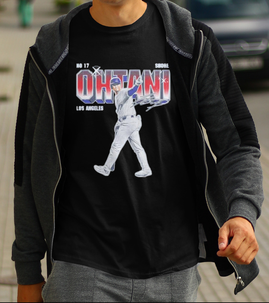 Shohei Ohtani No 17 Los Angeles Signature Baseball T-Shirt