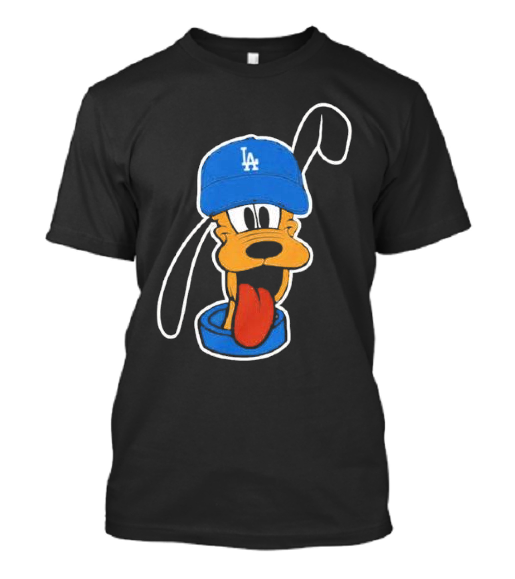 Pluto Los Angeles Dodgers Hat T-Shirt