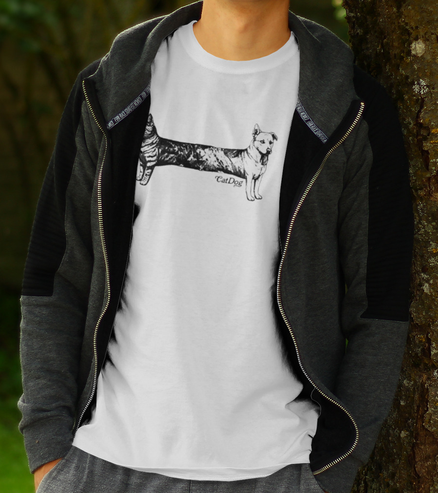 Cat Dog Hybrid Design Catdog T-Shirt