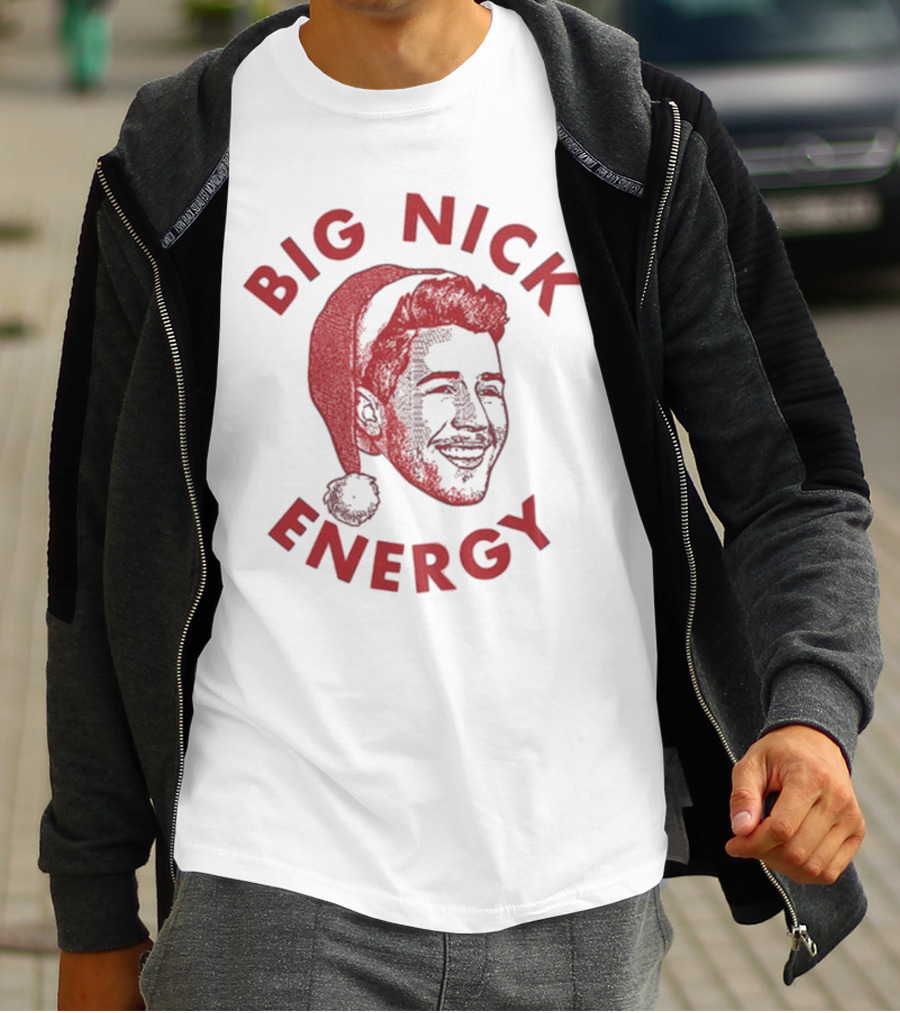 Big Nick Energy Jonas Brothers Christmas Santa Hat T-Shirt