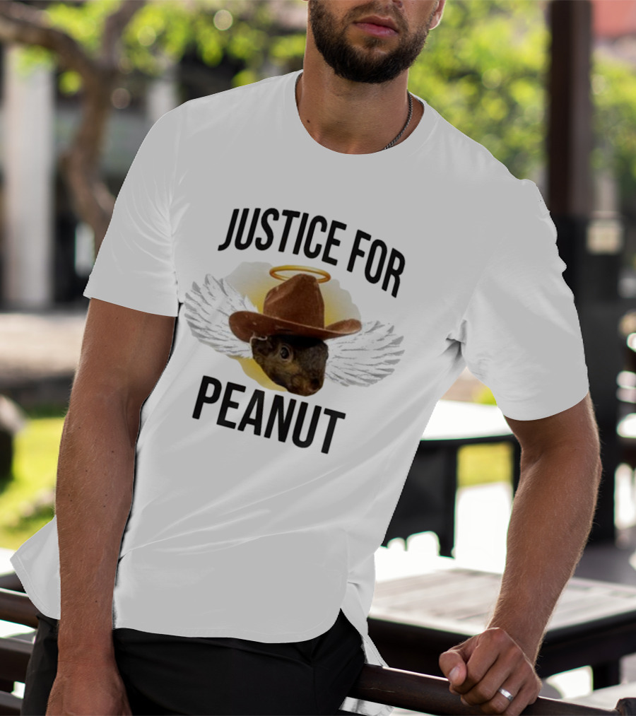 Justice For Peanut Angel Cowboy Wings T-Shirt