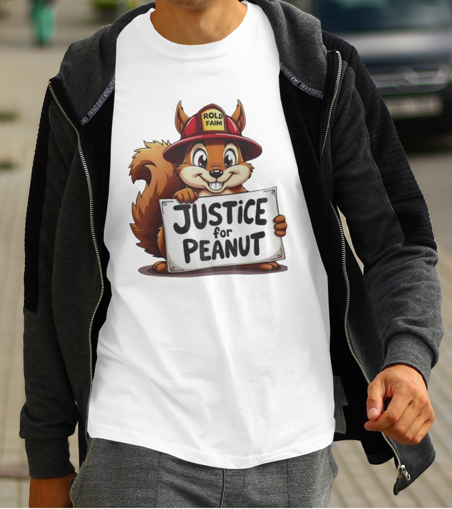 Justice For Peanut Rold FaIm Squirrel Lover T-Shirt