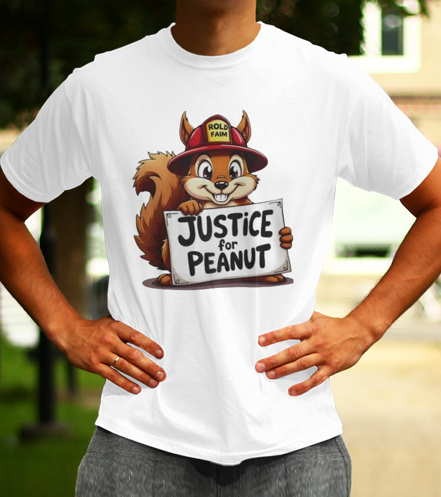 Justice For Peanut Rold FaIm Squirrel Lover T-Shirt