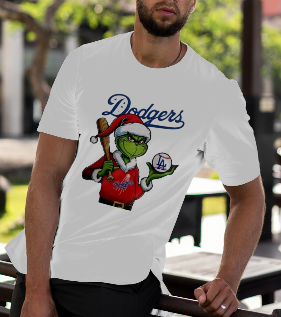 Dodgers MLB Los Angeles The Grinch Grinchmas Christmas T-Shirt