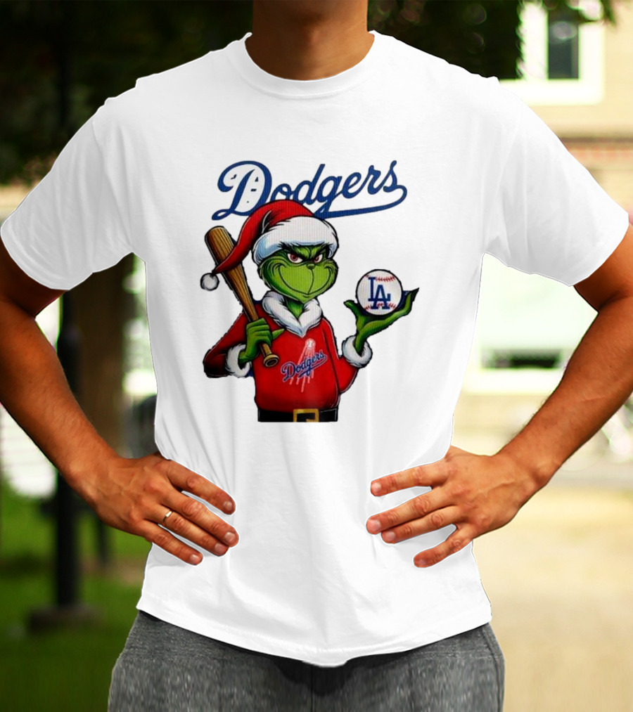 Dodgers MLB Los Angeles The Grinch Grinchmas Christmas T-Shirt