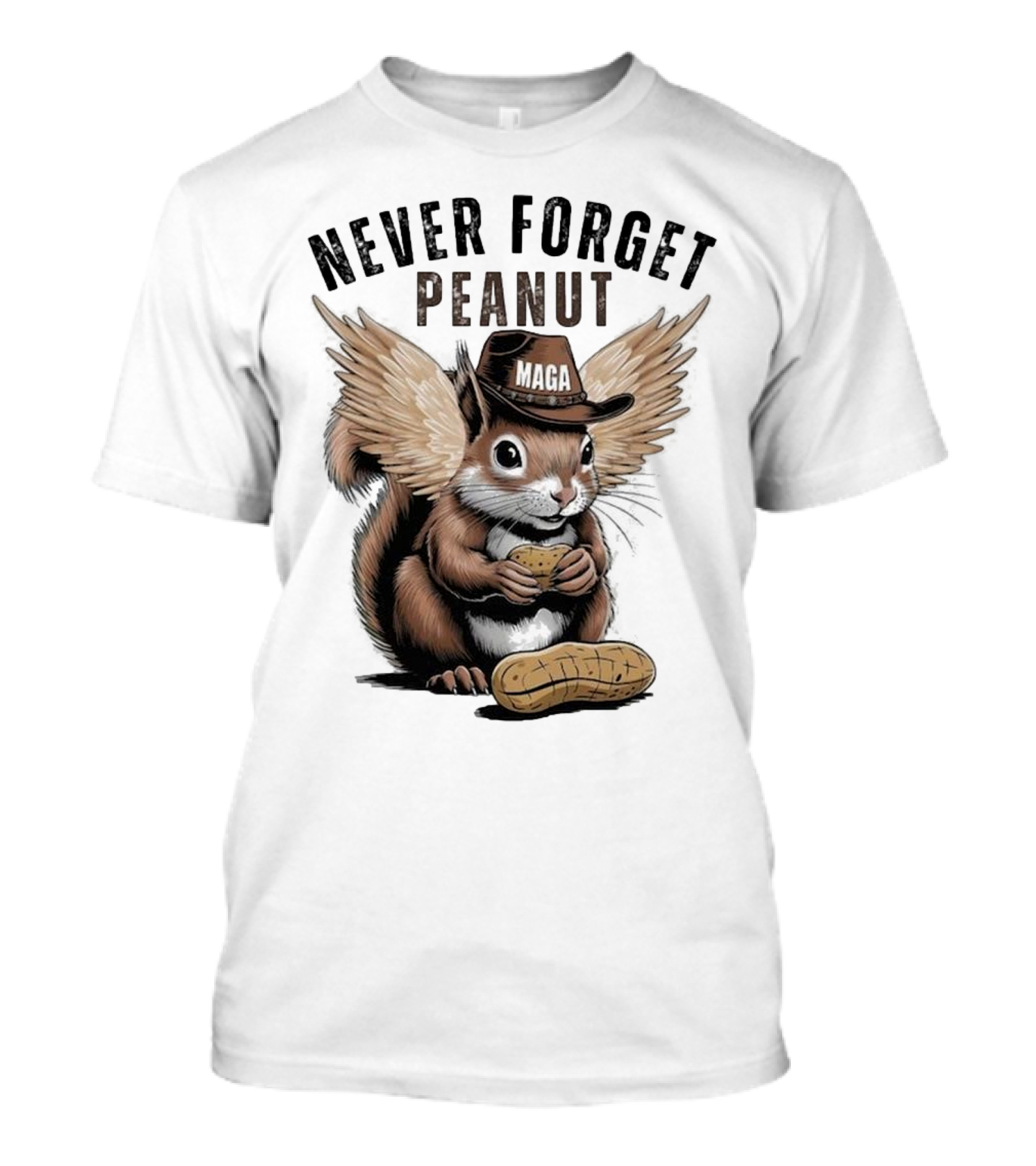 Never Forget Peanut MAGA Squirrel With Peanut T-Shirt