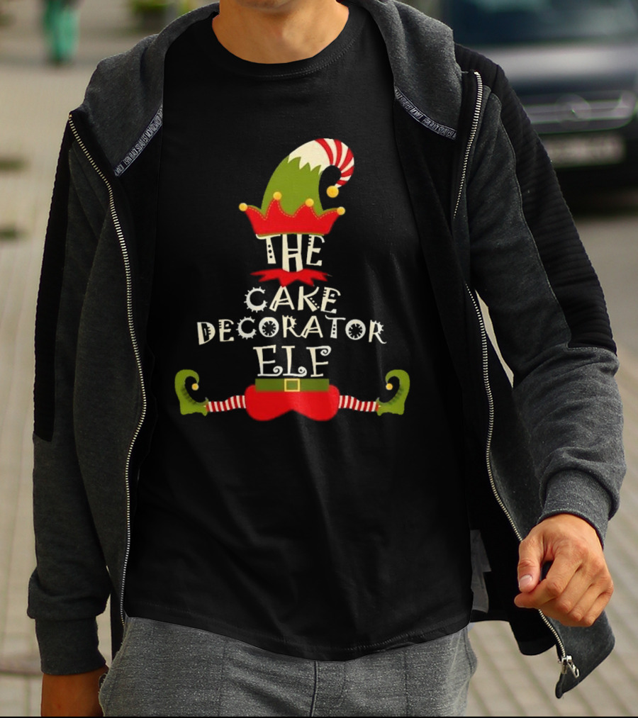 The Cake Decorator Elf Christmas Holiday T-Shirt