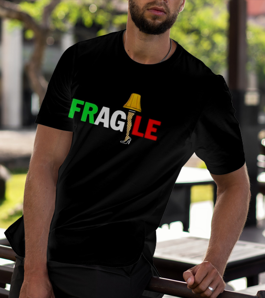 Fragile Italian Christmas Leg Lamp T-Shirt