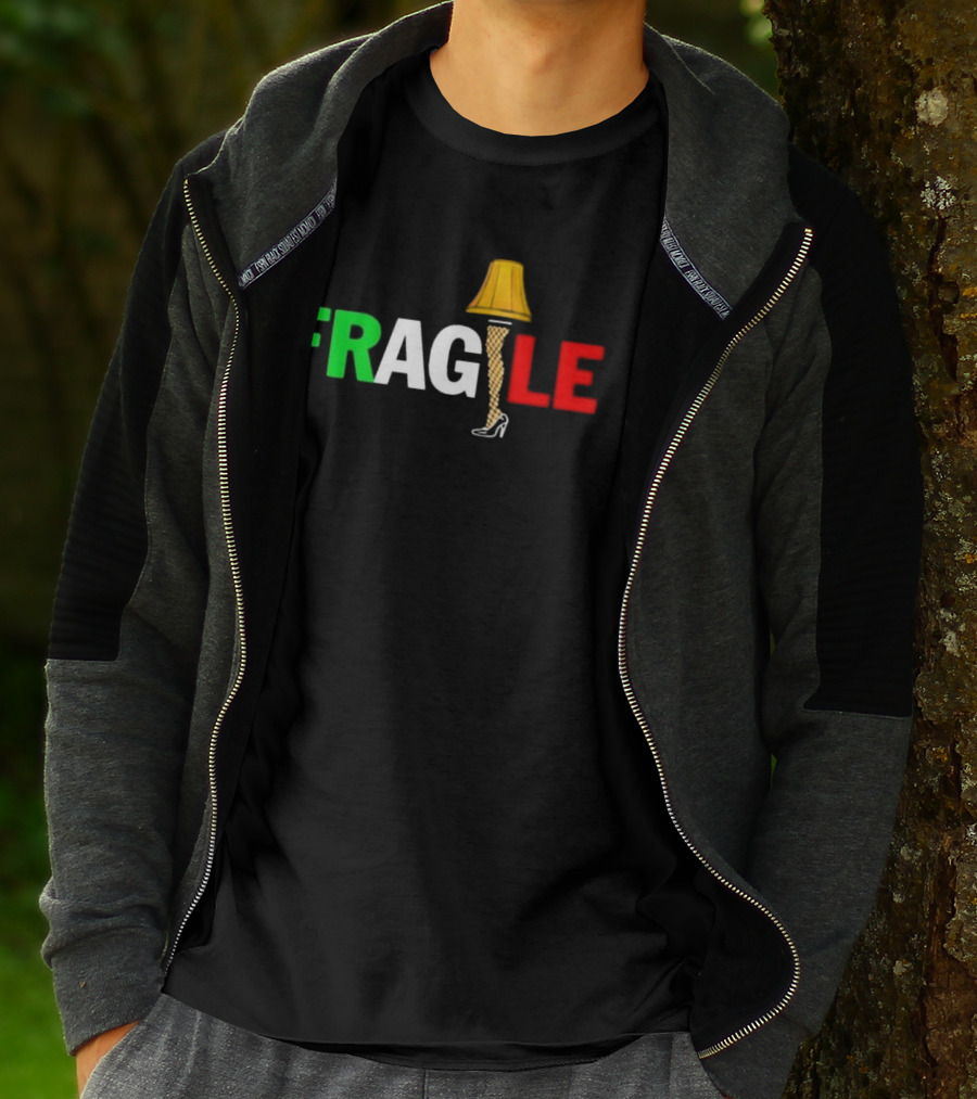 Fragile Italian Christmas Leg Lamp T-Shirt