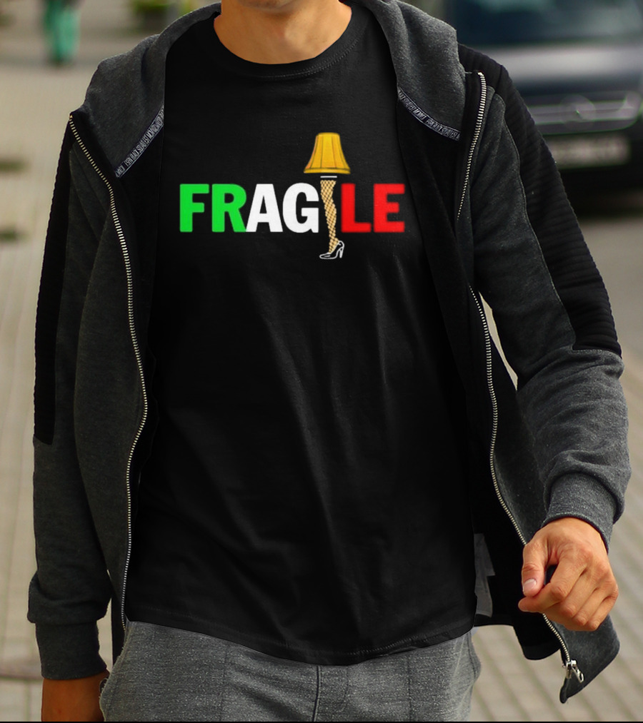 Fragile Italian Christmas Leg Lamp T-Shirt