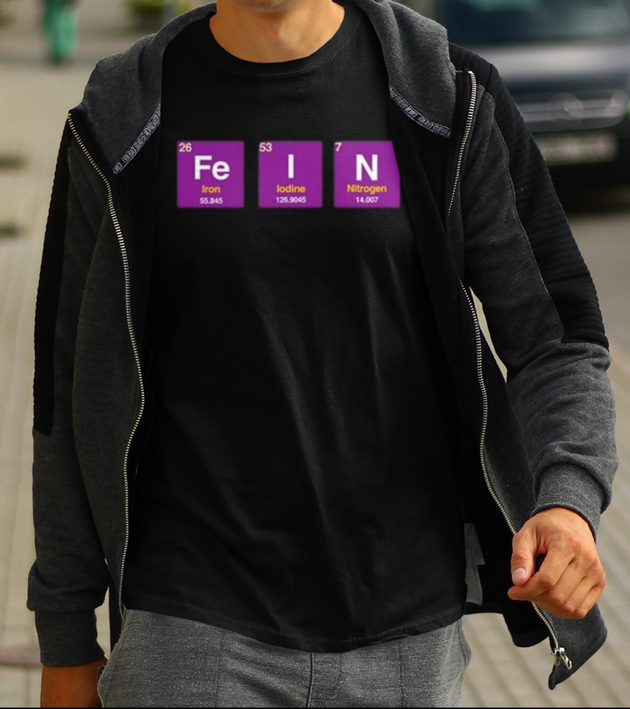 Ahh Tees Fe Iodine Nitrogen Elements Chemistry T-Shirt