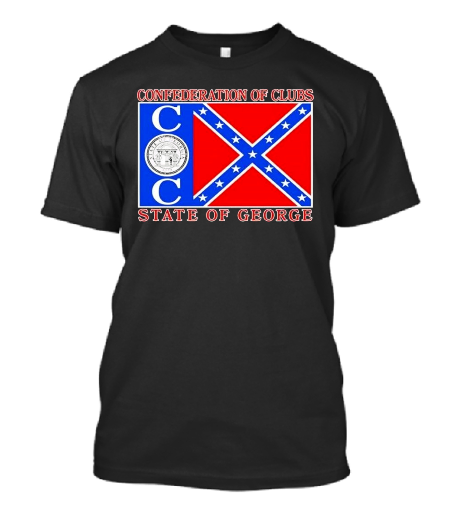 Confederation Of Clubs State Of George Flag With Seal T-Shirt