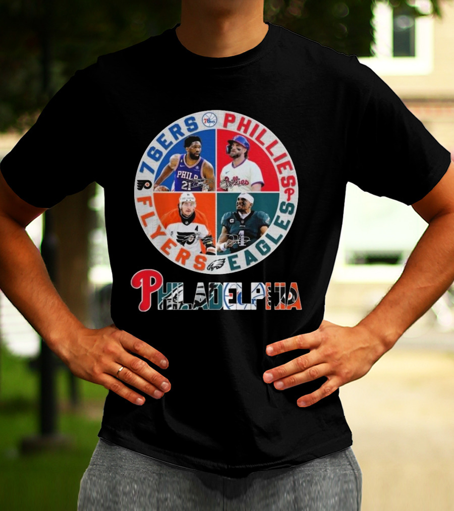 Philadelphia 76ers Phillies Eagles Flyers T-Shirt
