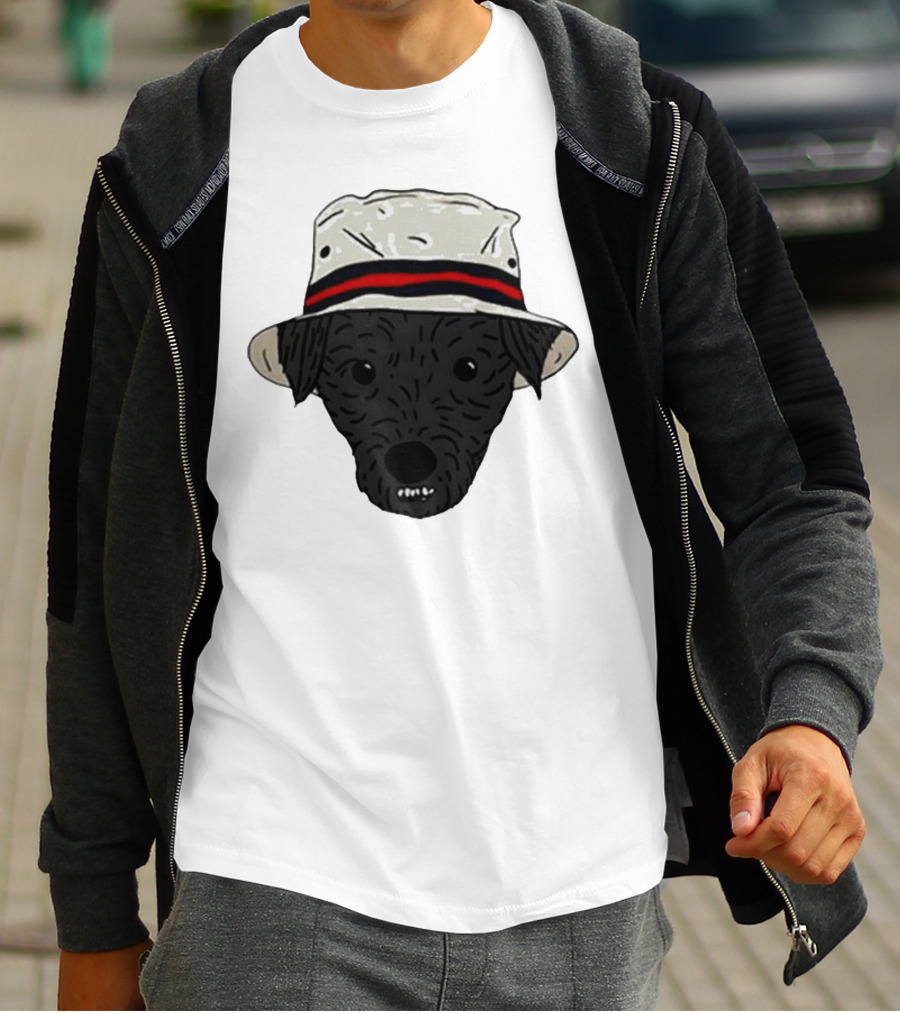 Mortimer And Whitehouse Gone Fishing Dog In Bucket Hat T-Shirt
