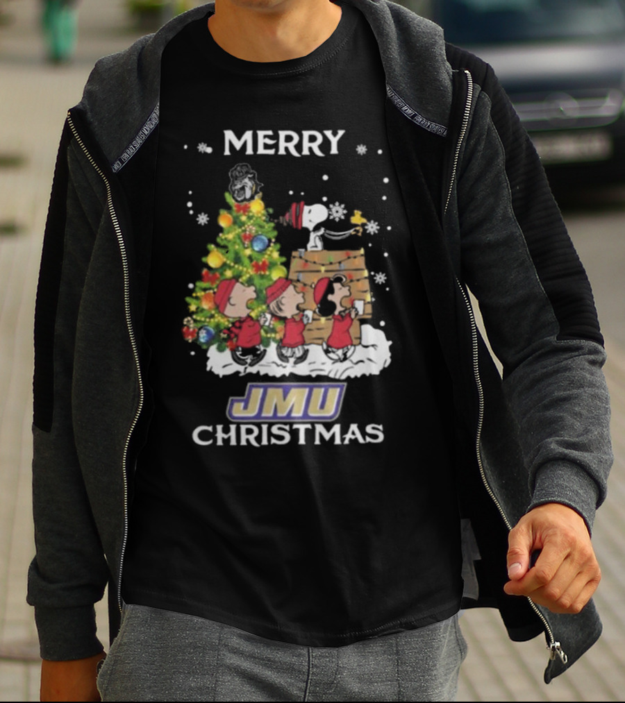 Merry JMU Christmas Snoopy And Friends T-Shirt