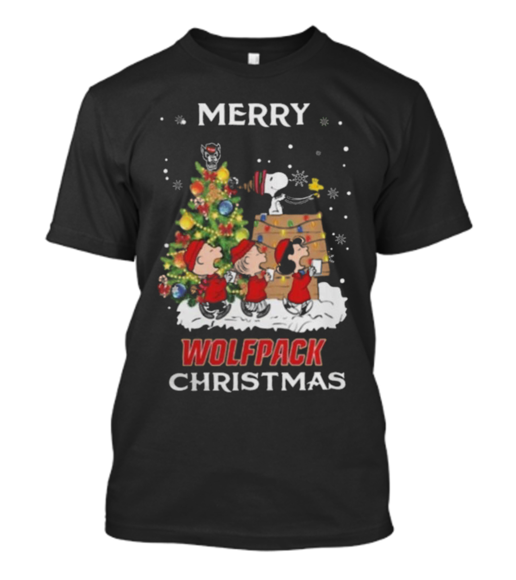 Merry Wolfpack Christmas NC State Snoopy And Friends T-Shirt