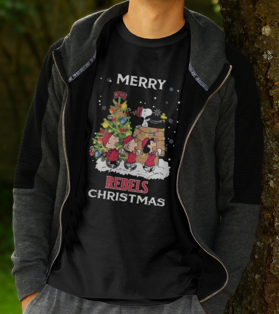 Merry Christmas UNLV Rebels X Snoopy And Friends T-Shirt