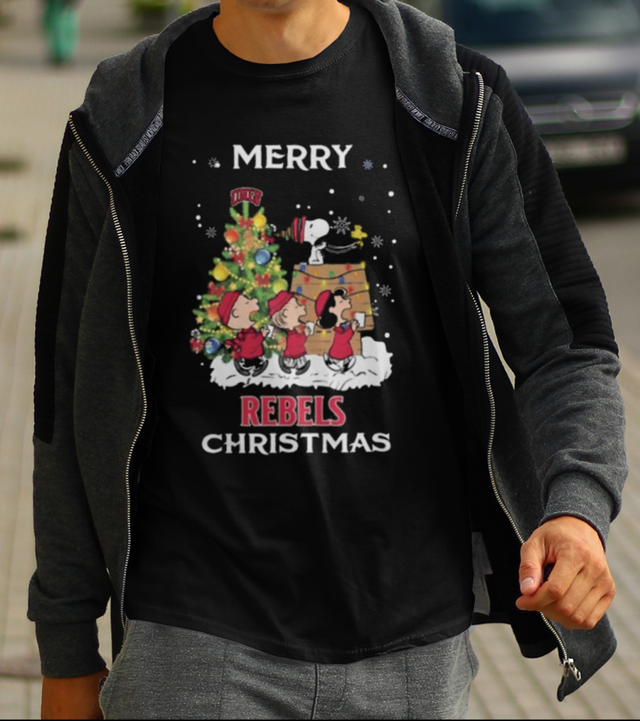 Merry Christmas UNLV Rebels X Snoopy And Friends T-Shirt