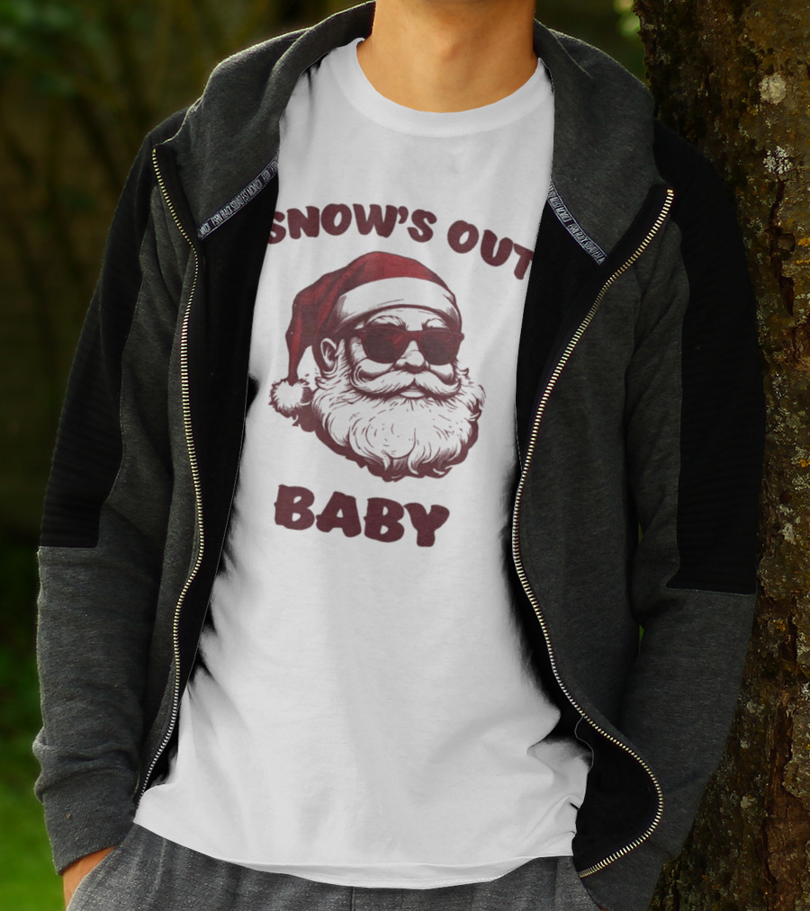 Snow’s Out Baby Santa Christmas T-Shirt