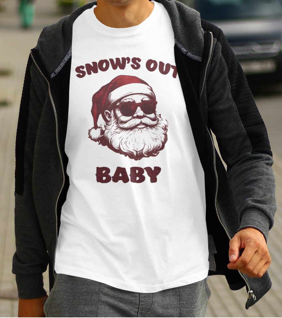 Snow’s Out Baby Santa Christmas T-Shirt