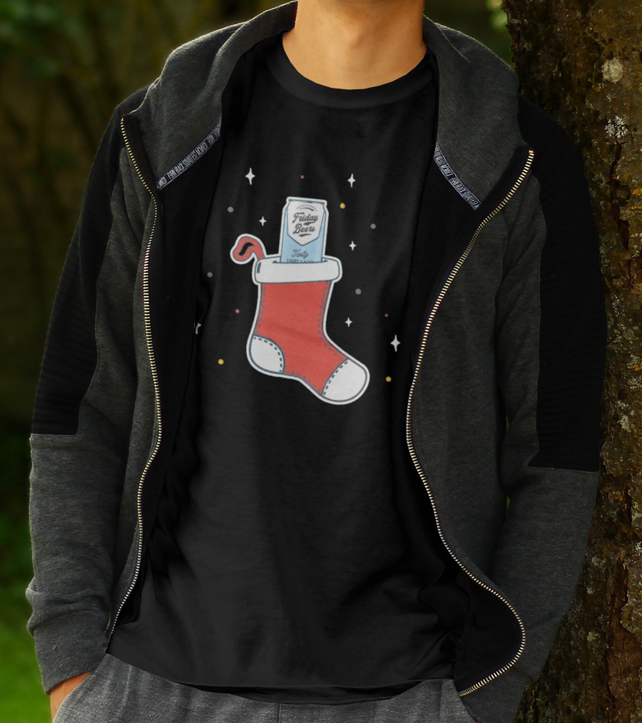 Friday Beers Christmas Stocking T-Shirt