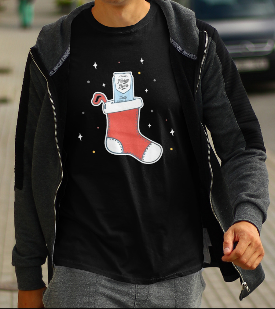 Friday Beers Christmas Stocking T-Shirt