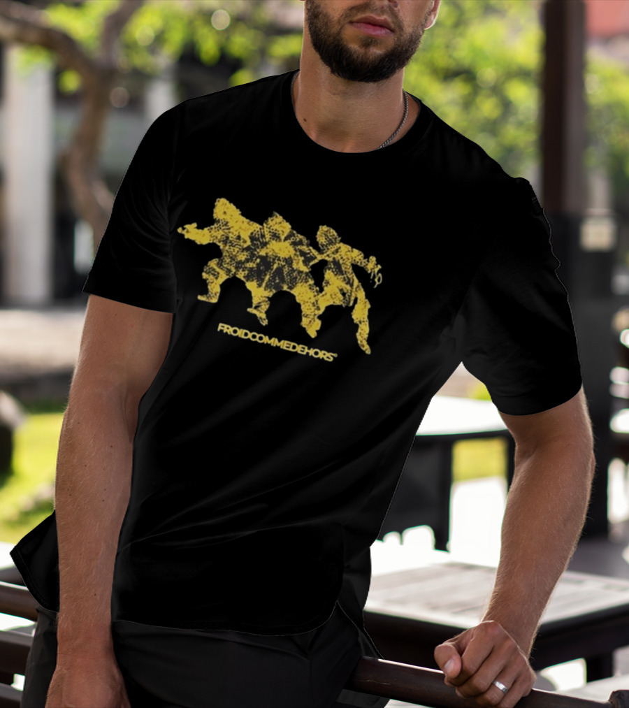 Malo Froidcommedehors Black Yellow T-Shirt