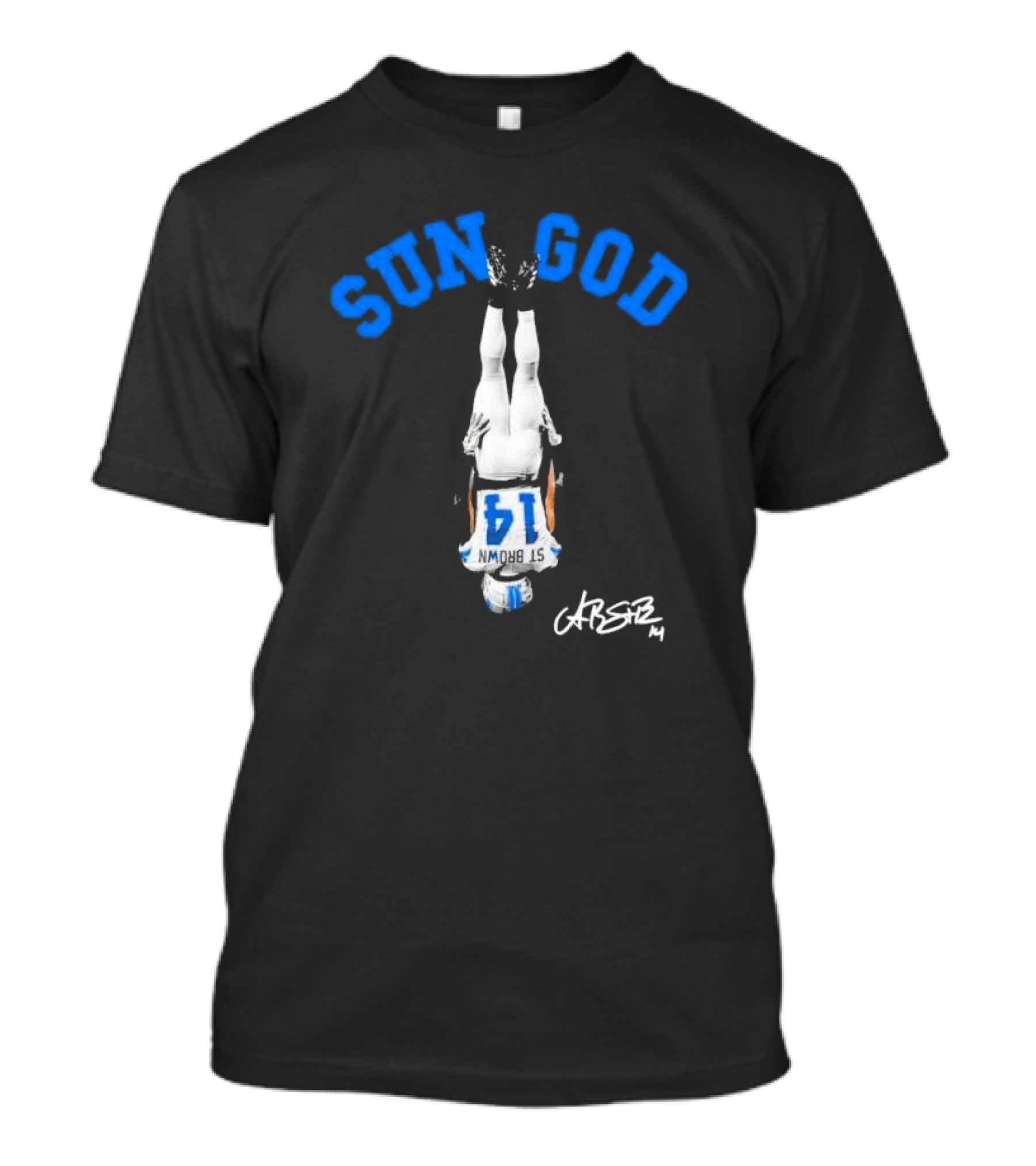 SUN GOD St. Brown 14 Headstand Signature T-Shirt