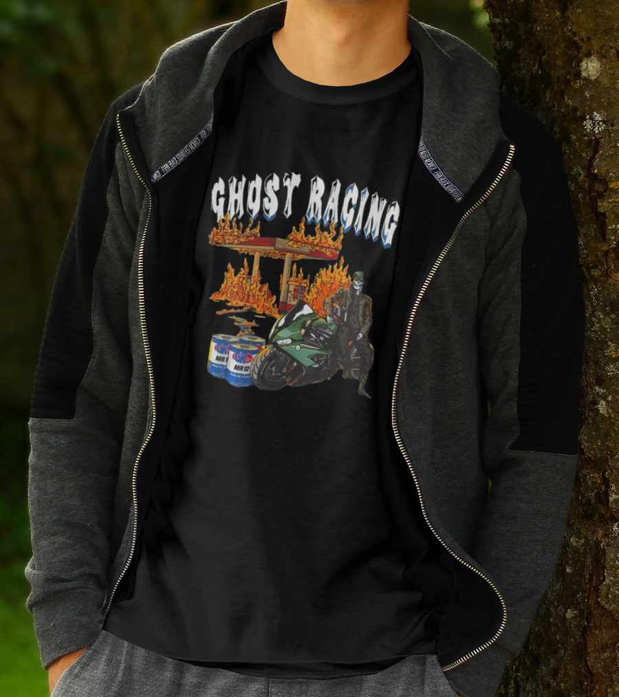 Ghost Racing MR12 Flames Motorcycle 87 Ghost T-Shirt