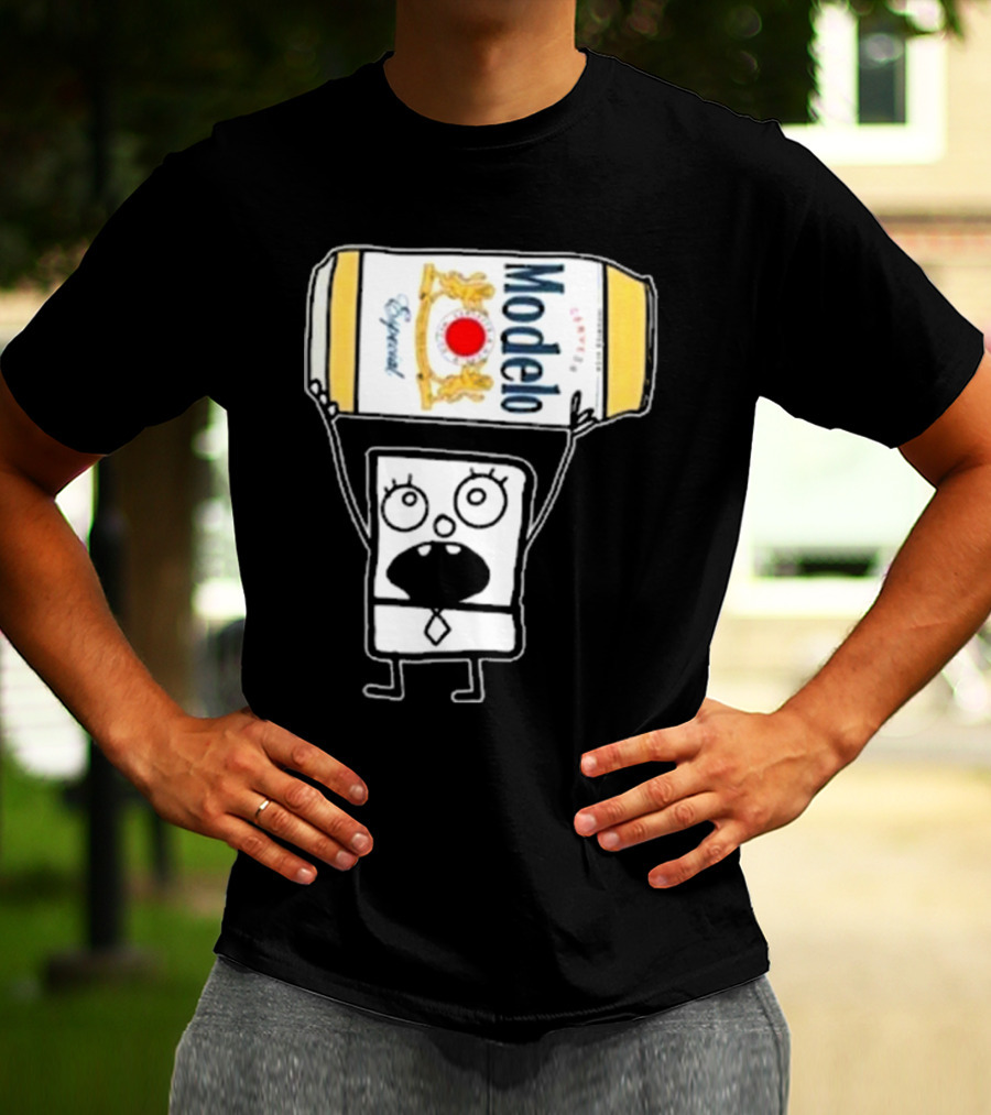 Doodlebob Lifting Modelo Especial Beer Can T-Shirt