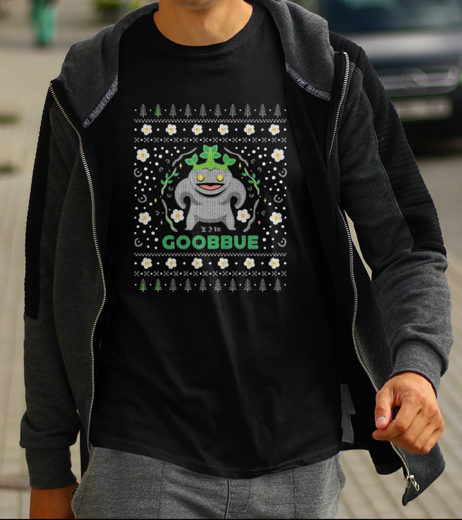 Goobbue Festive Holiday Sweater Pattern Christmas T-Shirt