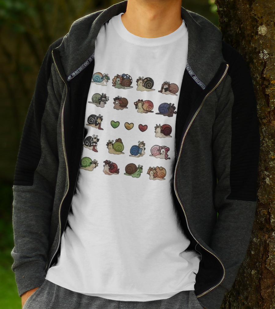 Grian Wilf Life Snails Colorful Character Collection T-Shirt