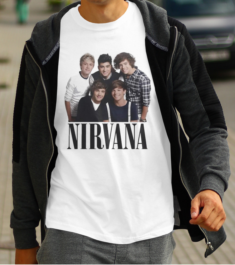 Nirvana One Direction Mashup Fan Shirt Image T-Shirt